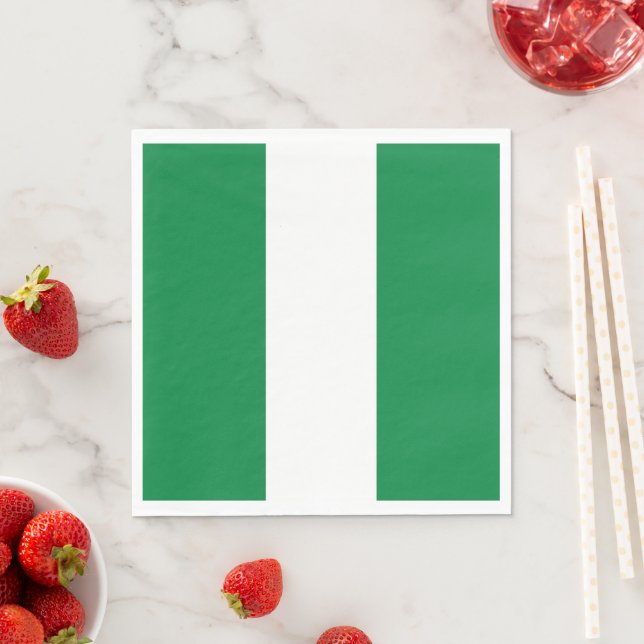 Nigeria flag napkin (Insitu)