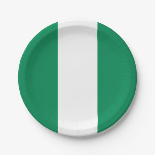 Nigeria Flag Paper Plate