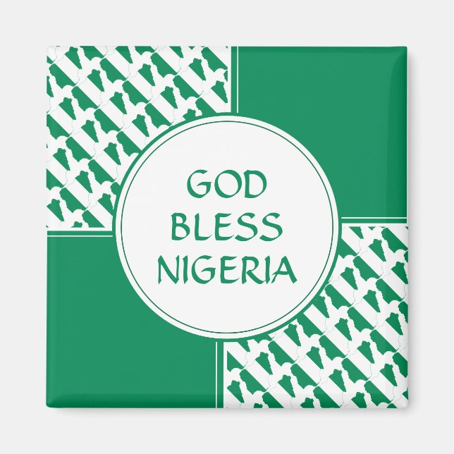 NIGERIA Flag Patriotic Nigerian Naija Magnet (Front)