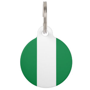 Nigeria flag pet tag