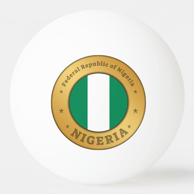 Nigeria Flag Ping Pong Ball (Front)