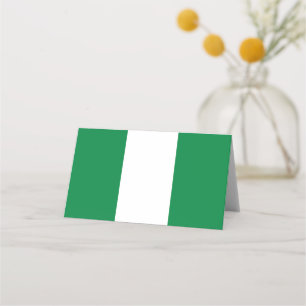 Nigeria flag place card