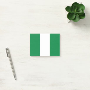 Nigeria flag post-it notes