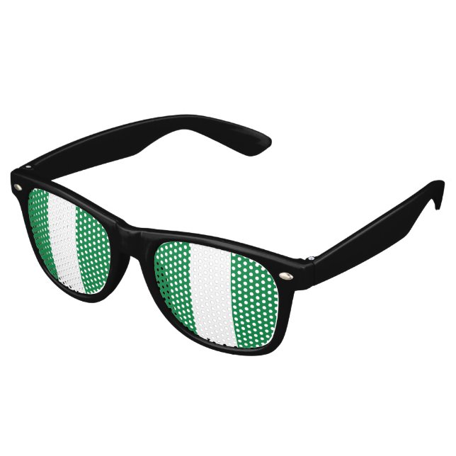 Nigeria flag retro sunglasses (Angled)