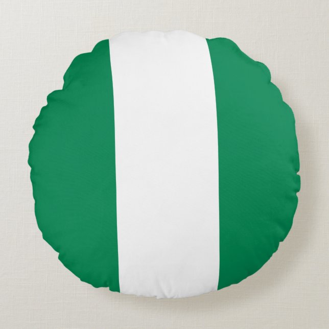 Nigeria Flag Round Cushion (Front)