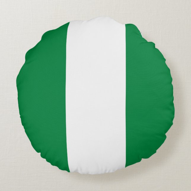 Nigeria flag round cushion (Back)