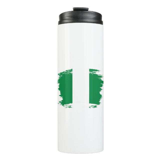 Nigeria flag thermal tumbler (Front)