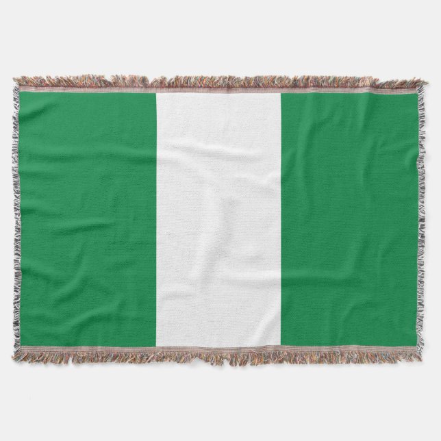 Nigeria flag throw blanket (Front)