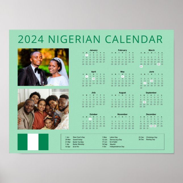 Nigeria | Insert Photo 2024 Nigerian Celebration Poster (Front)