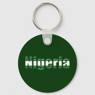 Nigeria Logo in the colours of the Nigerian flag Key Ring