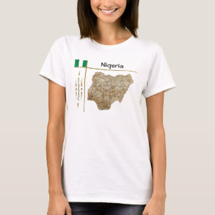 Nigeria Map + Flag + Title T-Shirt