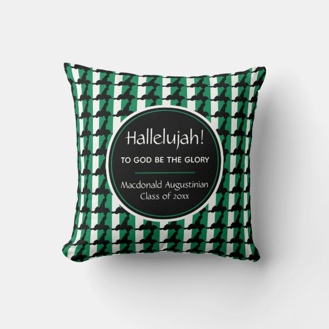 NIGERIA Map Graduate Custom HALLELUJAH Keepsake Cushion (Front)