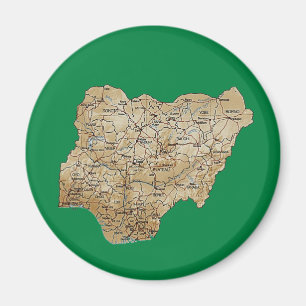 Nigeria Map Magnet