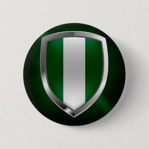 Nigeria Metallic Emblem 6 Cm Round Badge