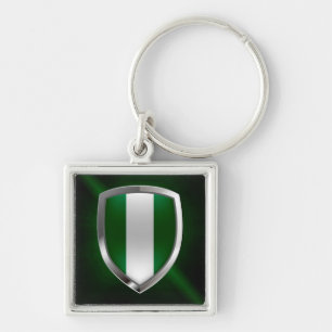 Nigeria Metallic Emblem Key Ring