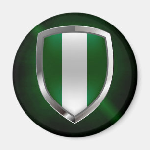 Nigeria Metallic Emblem Magnet
