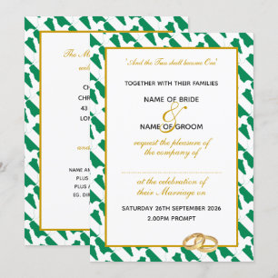 NIGERIA Naija Christian Wedding Invitation