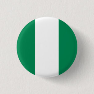 Nigeria (Nigerian) Flag 3 Cm Round Badge
