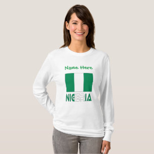 Nigeria Nigerian Flag Green Personalisation T-Shirt