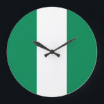 Nigeria (Nigerian) Flag Large Clock<br><div class="desc">Customisable World Flag Products - Please feel free to add your text.</div>