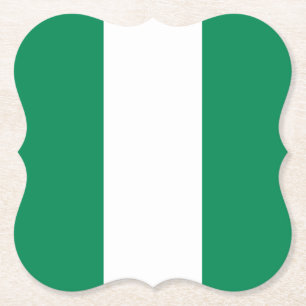 Nigeria (Nigerian) Flag Paper Coaster