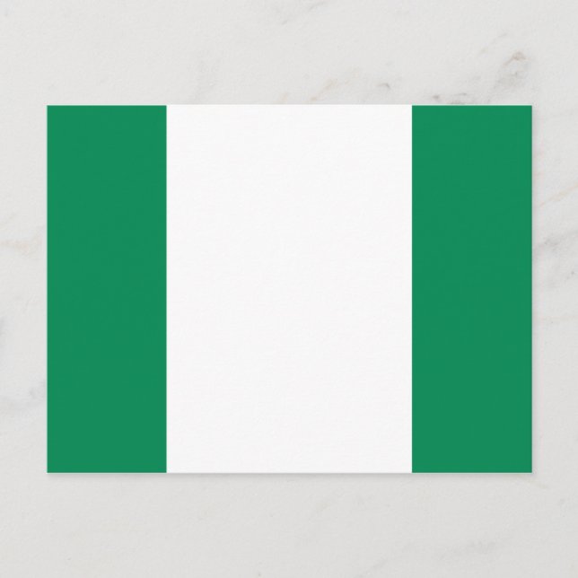 Nigeria (Nigerian) Flag Postcard (Front)