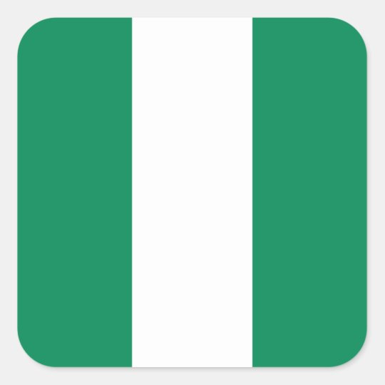 Nigeria (Nigerian) Flag Square Sticker | Zazzle.com.au