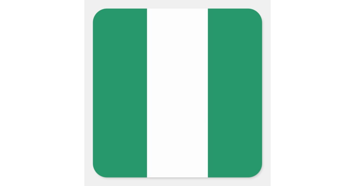 Nigeria (Nigerian) Flag Square Sticker Zazzle