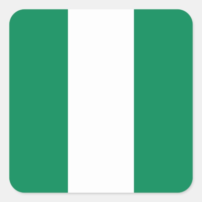 Nigeria (Nigerian) Flag Square Sticker (Front)