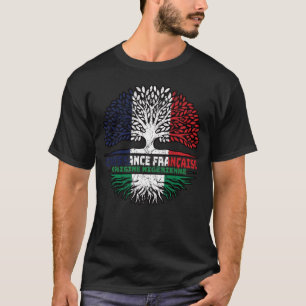 Nigeria Nigerian French France Tree Roots Flag T-Shirt