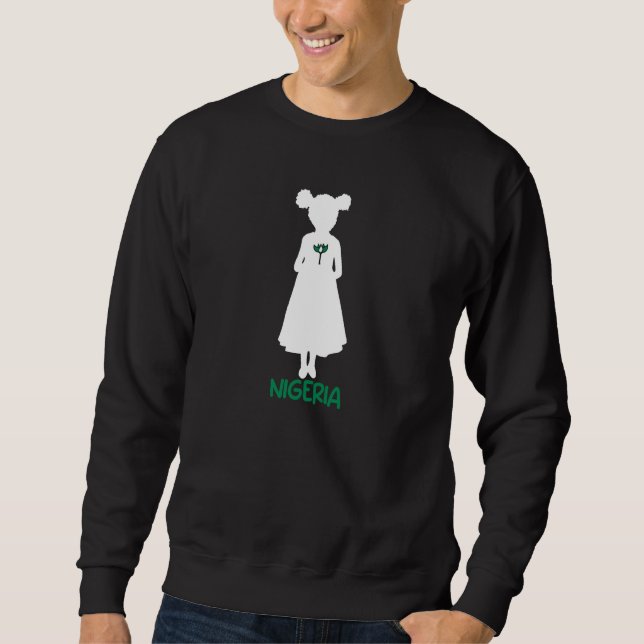 Nigeria Nigerian West Africa Proud Princess Queen  Sweatshirt (Front)