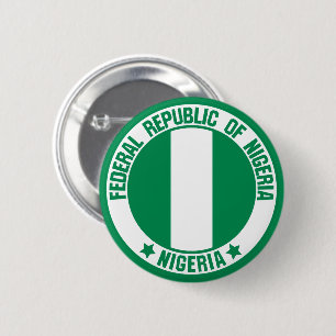 Nigeria Round Emblem 6 Cm Round Badge