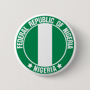 Nigeria Round Emblem 6 Cm Round Badge