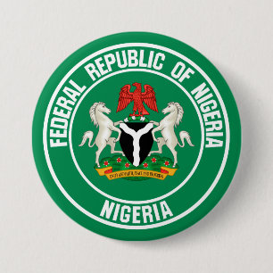 Nigeria Round Emblem 7.5 Cm Round Badge