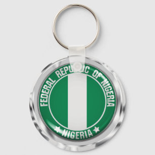 Nigeria Round Emblem Key Ring
