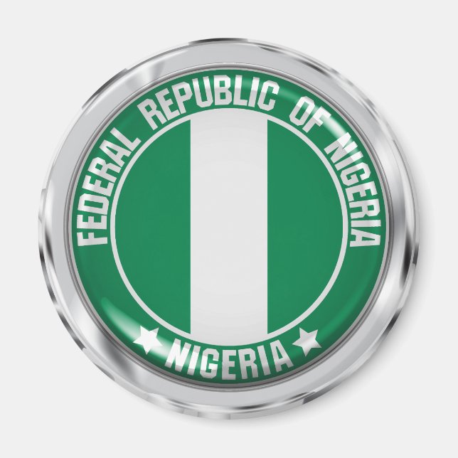 Nigeria Round Emblem Magnet (Front)
