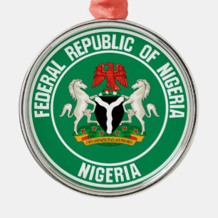 Nigeria Round Emblem Metal Ornament