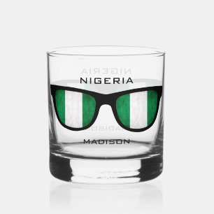 Nigeria Shades custom name Whiskey Glass