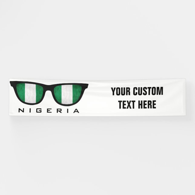 Nigeria Shades custom text & colour banner (Horizontal)