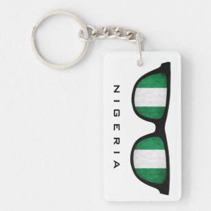 Nigeria Shades custom text & colour key chain