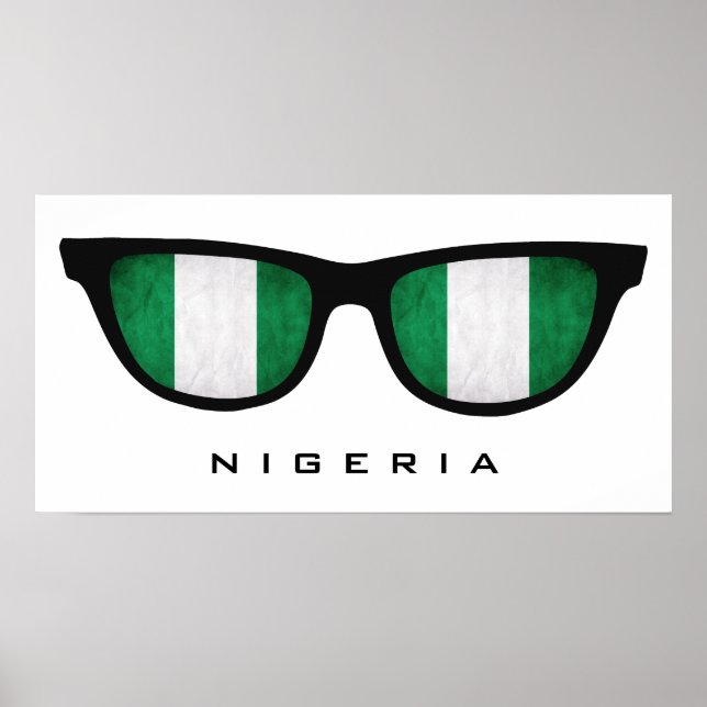 Nigeria Shades custom text & colour poster (Front)