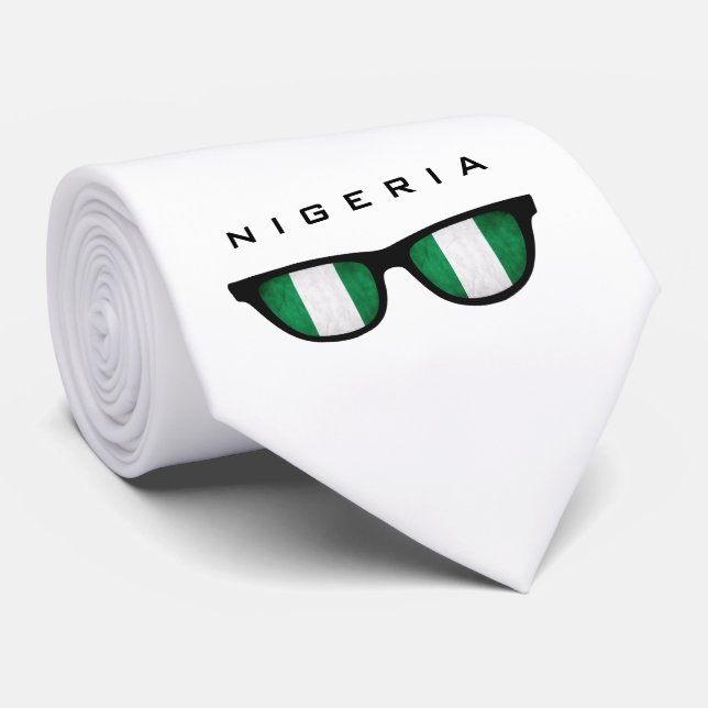 Nigeria Shades custom text & colour tie (Rolled)