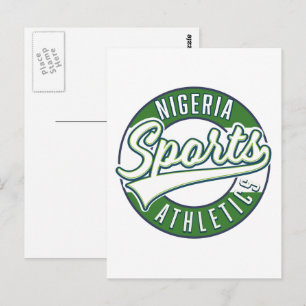 Nigeria Sports Athletic logo Postcard