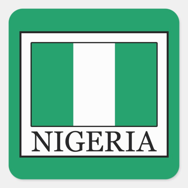 Nigeria Square Sticker (Front)