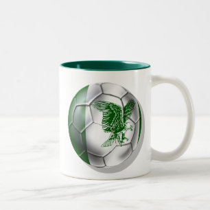 Nigeria Super Eagles Soccer team fans ball Two-Tone Coffee Mug