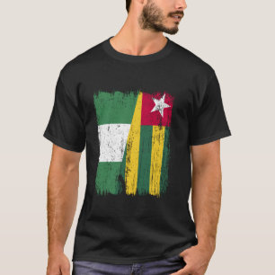 Nigeria Togo Half Flag Nigerian Togolese Roots T-Shirt