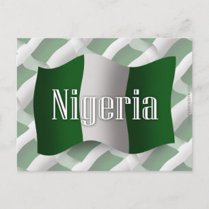 Nigeria Waving Flag Postcard
