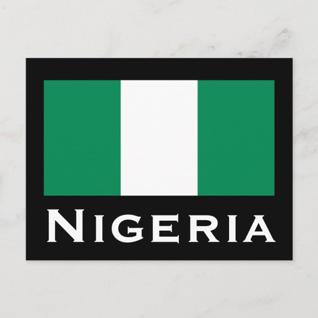 Nigeria with Nigerian Flag (West Africa) Postcard (Front)