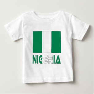 Nigeria with the Nigerian Flag  Baby T-Shirt