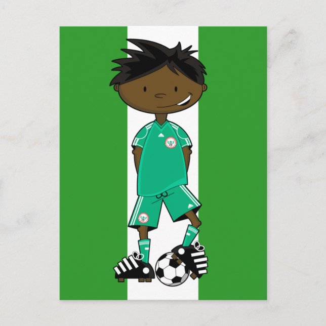 Nigeria World Cup Soccer Boy Postcard (Front)